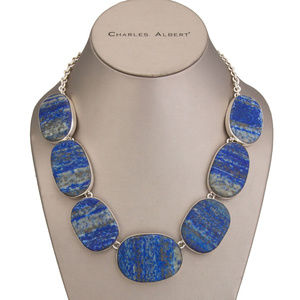 Sterling Silver Lapis Lazuli Necklace SN467 NEW